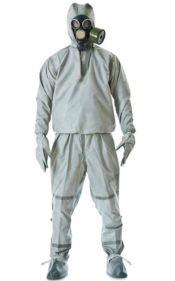 Костюм ОЗК Л-1 химзащитный: куртка, полукомбинезон, перчатки, галоши (точка)